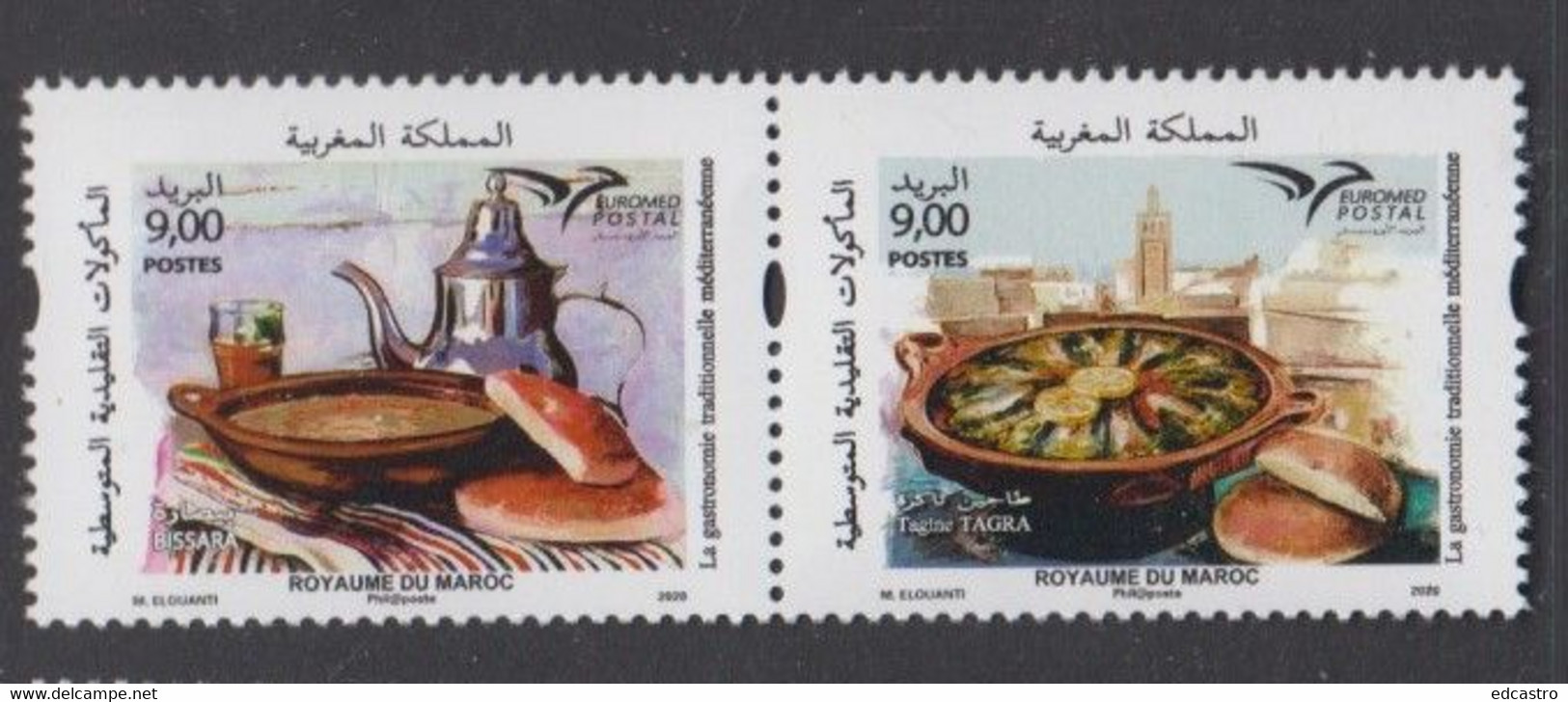 67.- MOROCCO 2020 EUROMED TRADITIONAL FOODS OT THE MEDITERRANEAN SEA - Gemeinschaftsausgaben