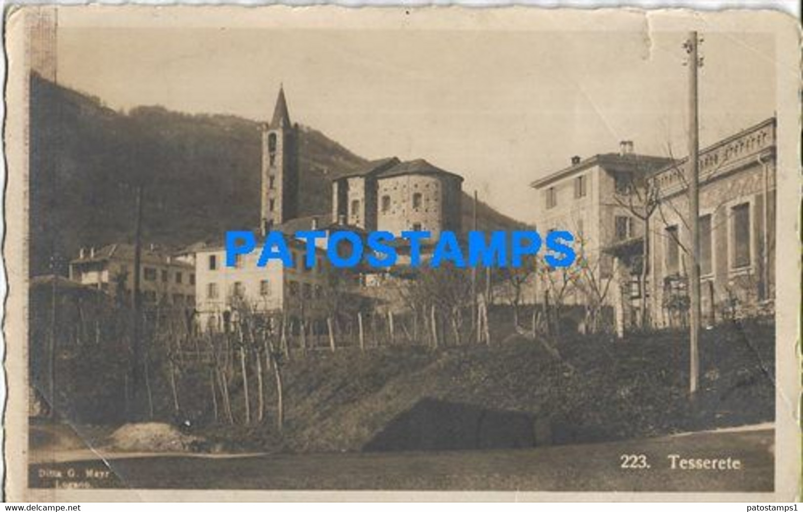 153633 SWITZERLAND TESSERETE VIEW PARTIAL BREAK POSTAL POSTCARD - Tesserete 