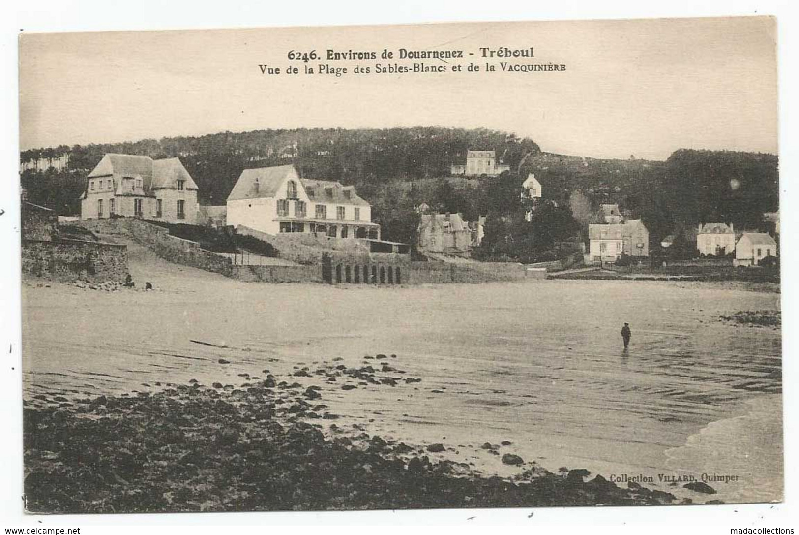 Tréboul (29 - Finistère) Vue De La Plage Des Sables Blancs Et De La Vacquinière - Tréboul