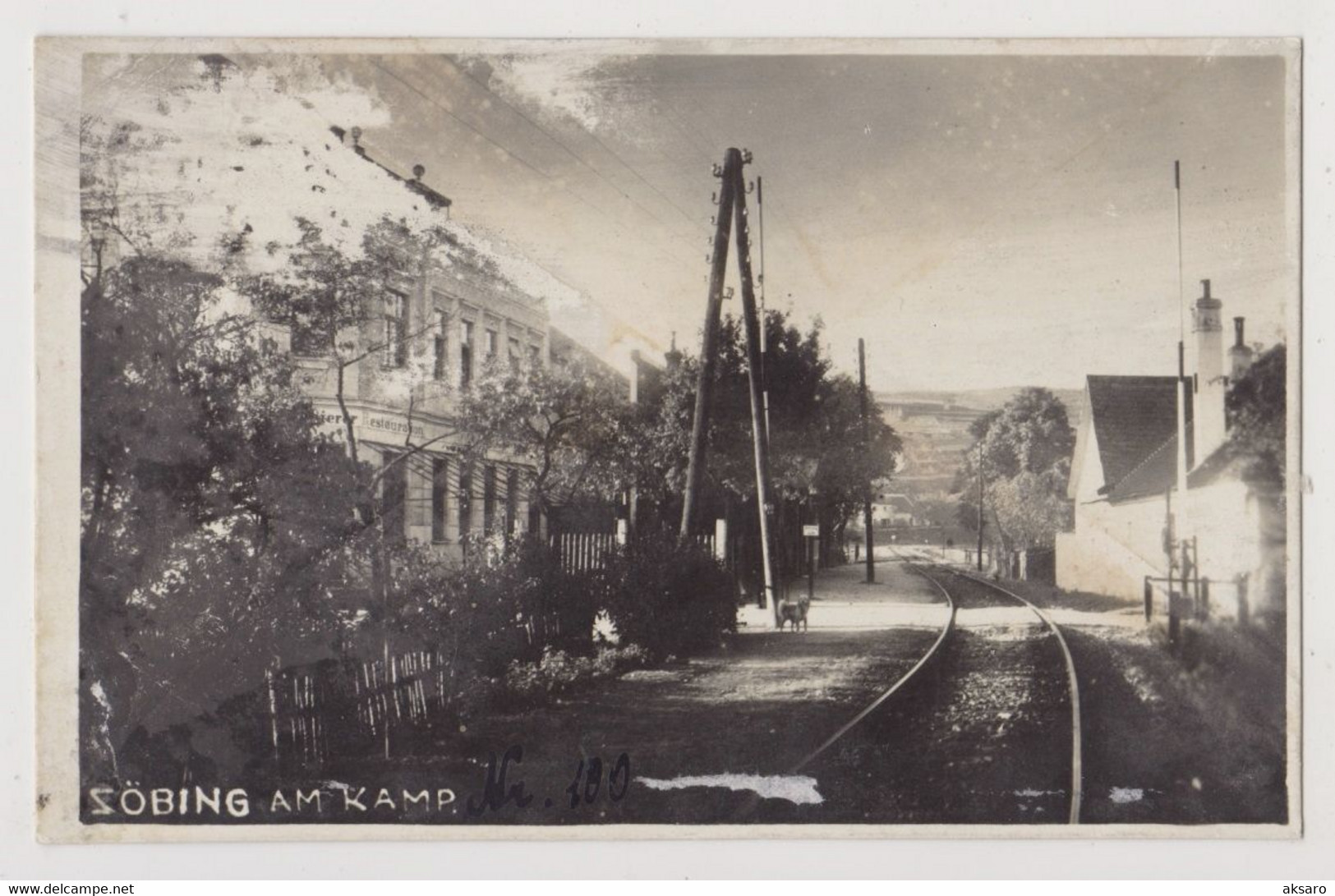 Zöbing Am Kamp, Bahnübergang (Langenlois, Krems-Land, Eisenbahn, Kamptalbahn) - Langenlois