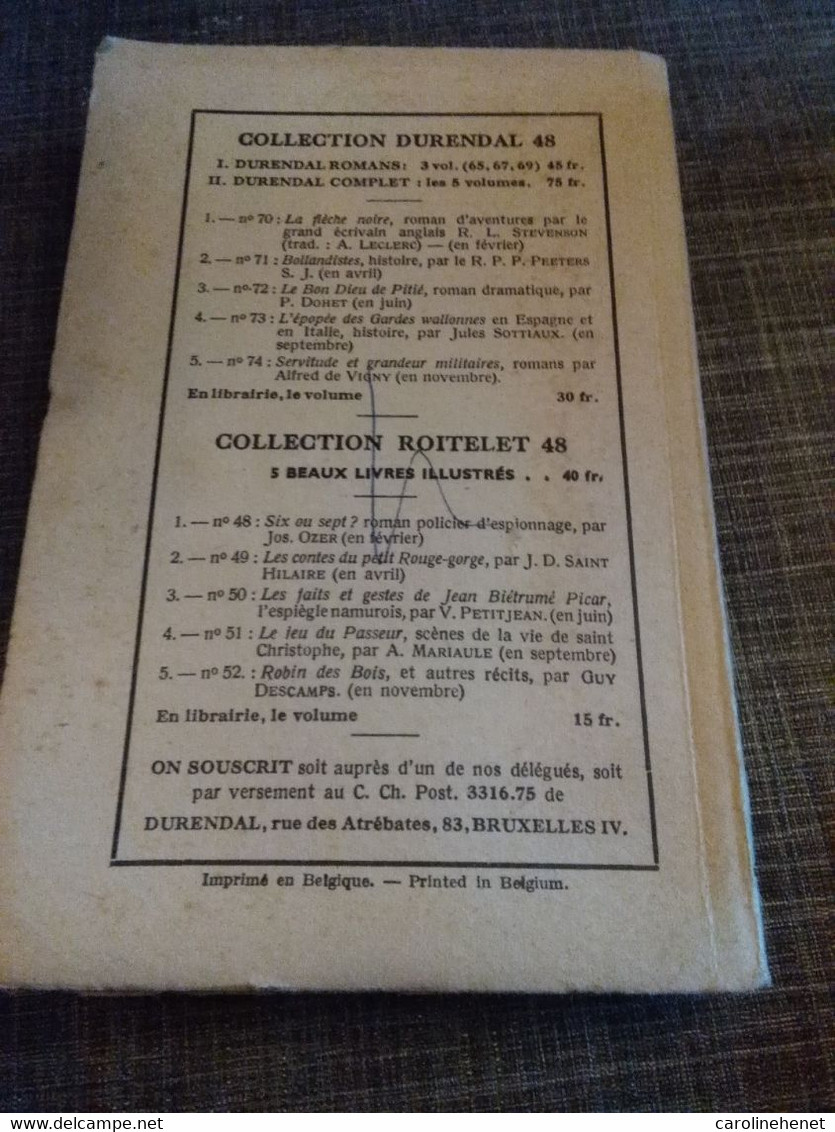 Nouveaux Contes Hétéroclites (H. Caront De Wiart) 1947 - Belgische Schrijvers