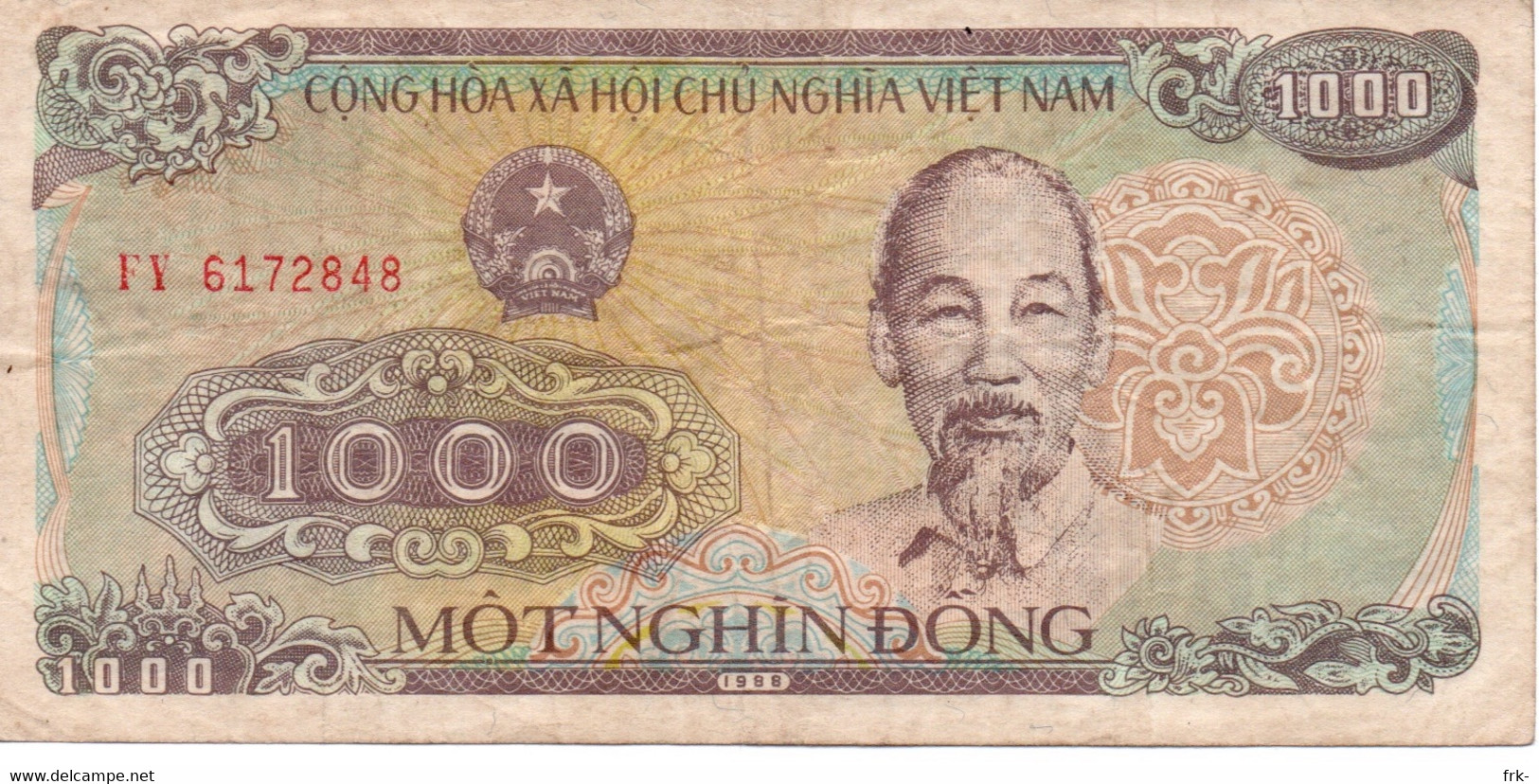 Vietnam 1000 Dong 1988 Circulated - Viêt-Nam