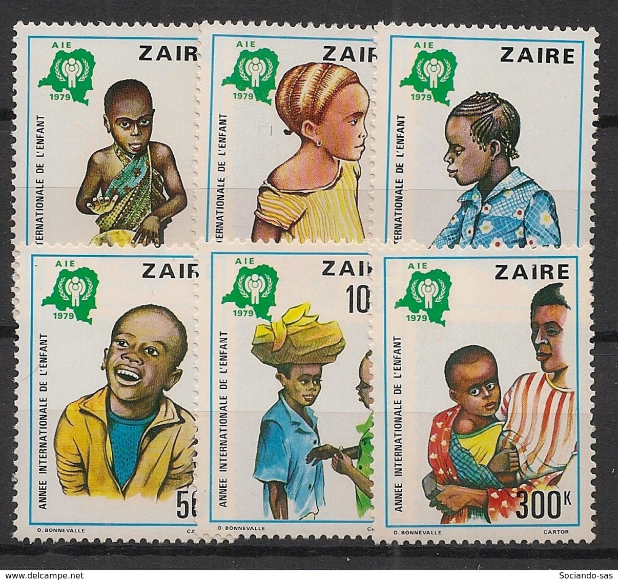 Zaire - 1979 - N°Yv. 951 à 956 - Année De L'enfant - Neuf Luxe ** / MNH / Postfrisch - Unused Stamps