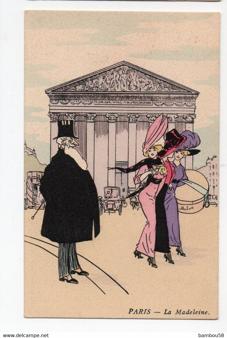 ILLUSTRATEUR * LA MADELEINE * HAUT DE FORME * FEMMES ELEGANTES * CARTON CHAPEAUX * Série 35 - Zonder Classificatie