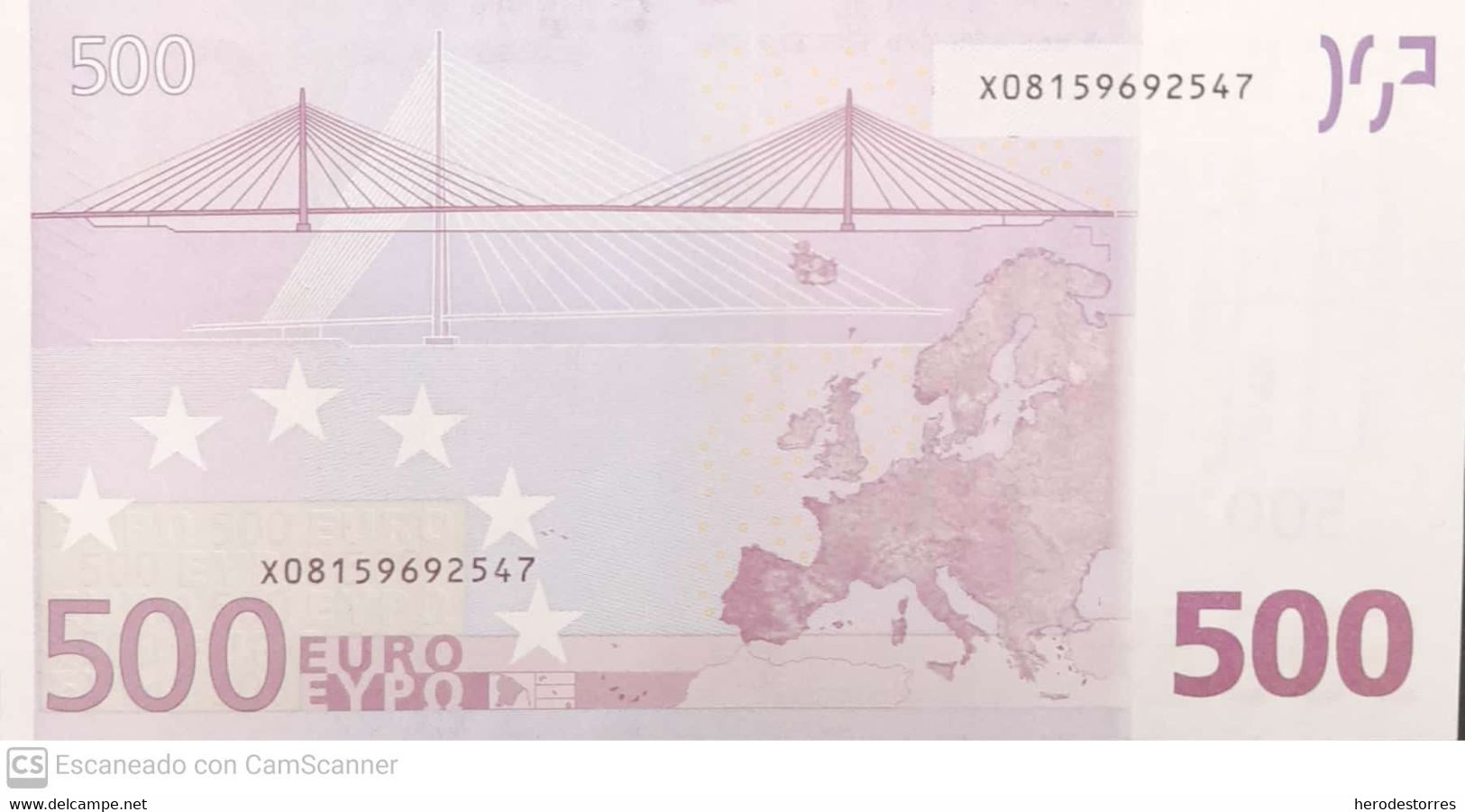 500 EURO ALEMANIA(X) Low Nummer, R017, TRICHET, UNC - 500 Euro