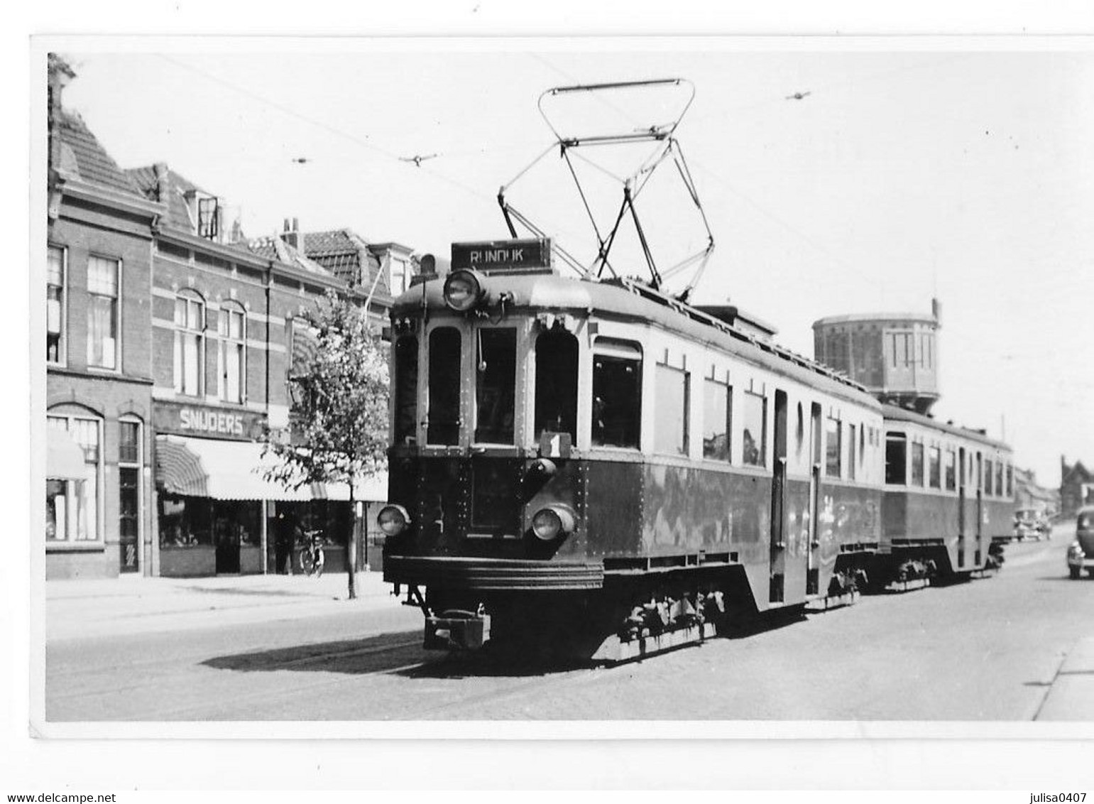 LEIDEN (Pays Bas) Carte Photo  Tramway électrique Superbe Plan 1950 - Leiden