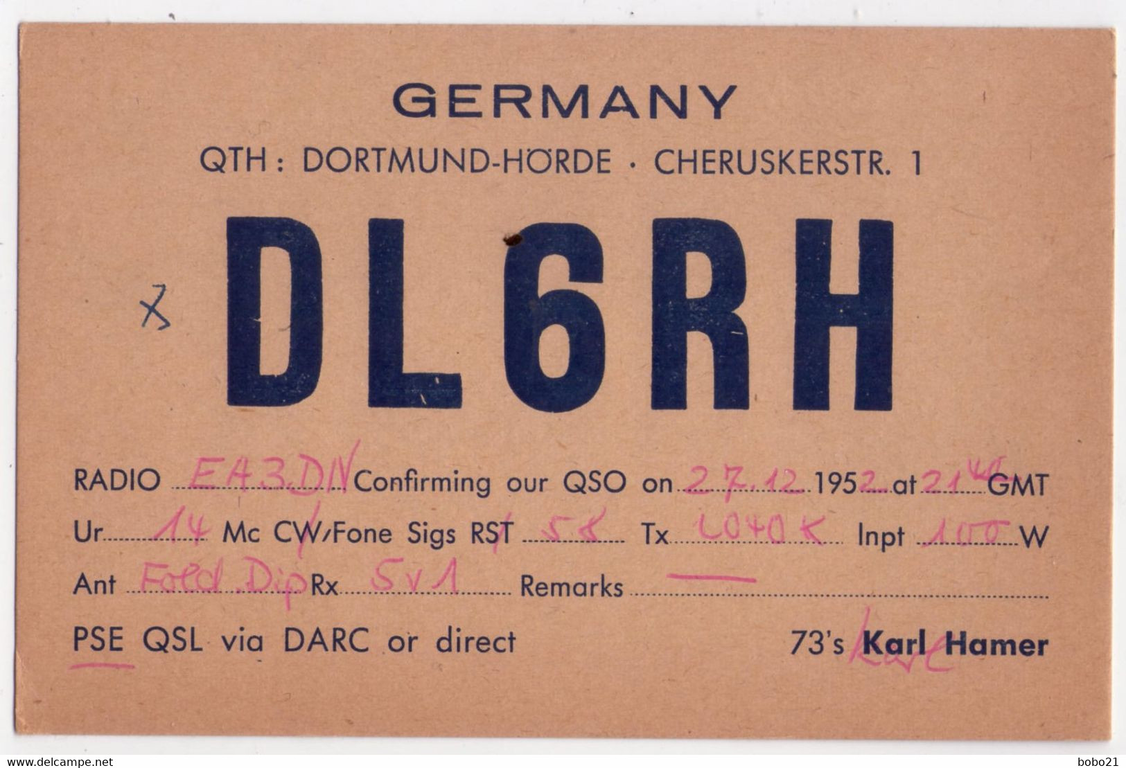 8422 - Germany - DL 6 RH 1952 - - Radio