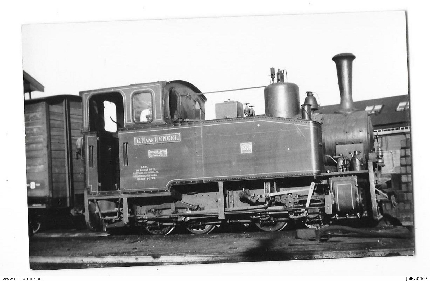 DOETINCHEM (Pays Bas) Photographie Format Cpa Locomotive à Vapeur Gros Plan 1949 - Doetinchem