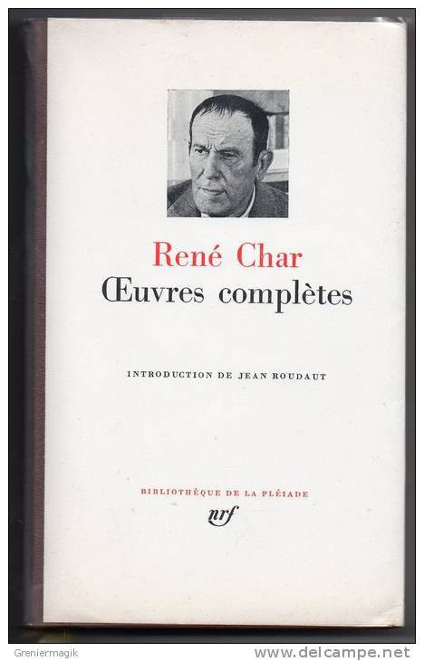 La Pléiade Nrf - René Char - Oeuvres Complètes 1983 - La Pléiade