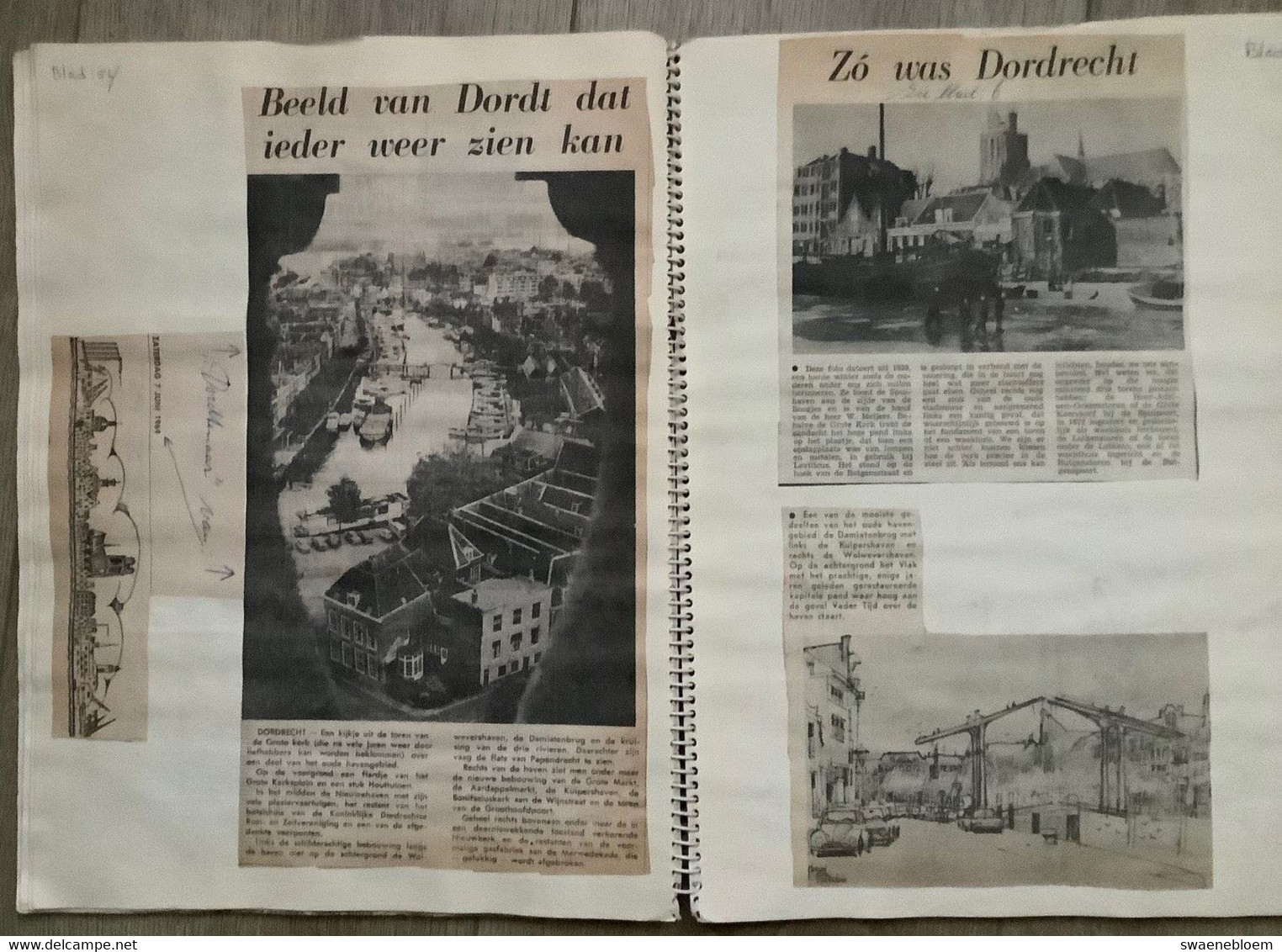 NL.- Drie plakboeken met krantenknipsels van DORDRECHT.