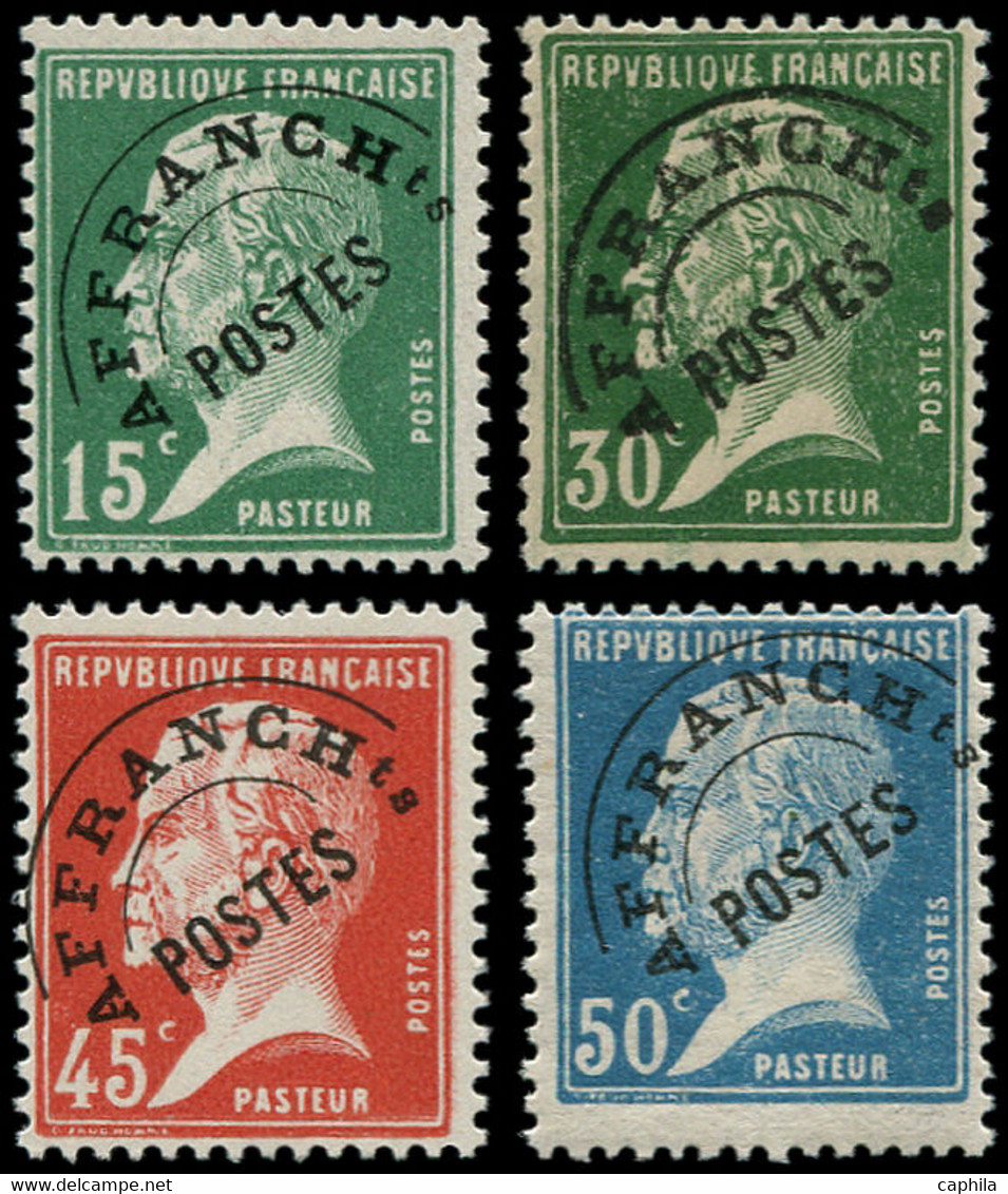 ** FRANCE - Préoblitérés - 65/68, Complet: Type Pasteur - 1893-1947