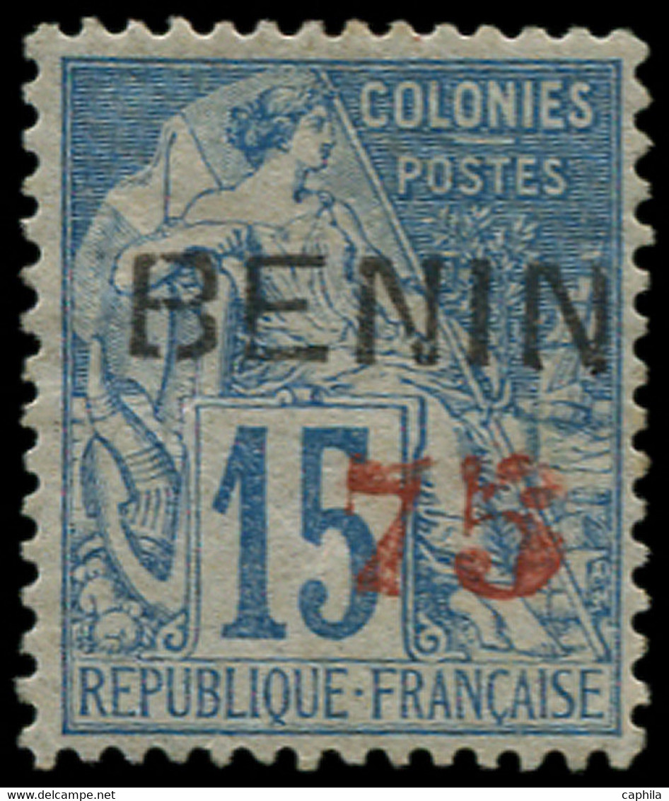 * BENIN - Poste - 16, Signé + Certificat Roumet: 75 S. 15c. Bleu - Unused Stamps