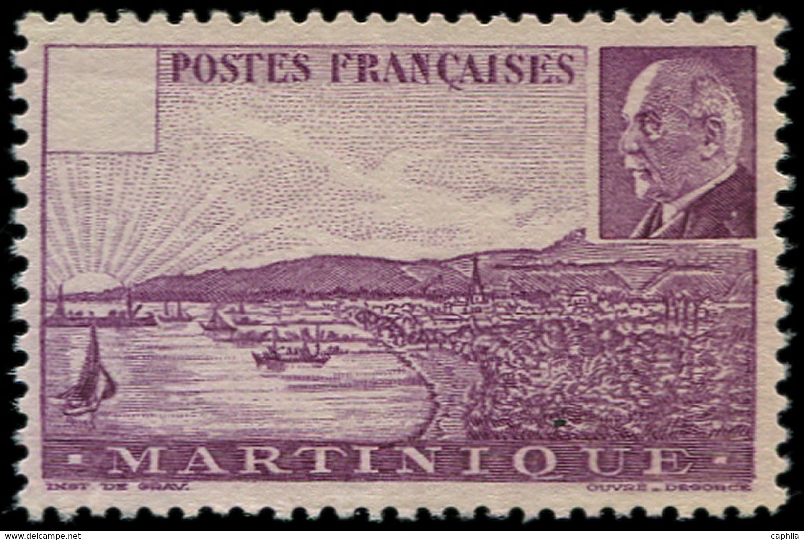 (*) MARTINIQUE - Poste - 189a, Sans La Valeur Dans Le Cartouche: Pétain - Unused Stamps