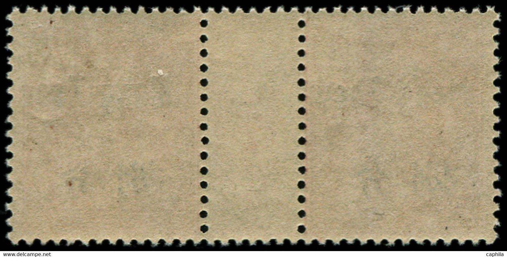 * MONG-TZEU - Poste - 23, Paire Millésime "7", Gomme Coloniale: 20c. Brique S. Vert (Maury) - Unused Stamps