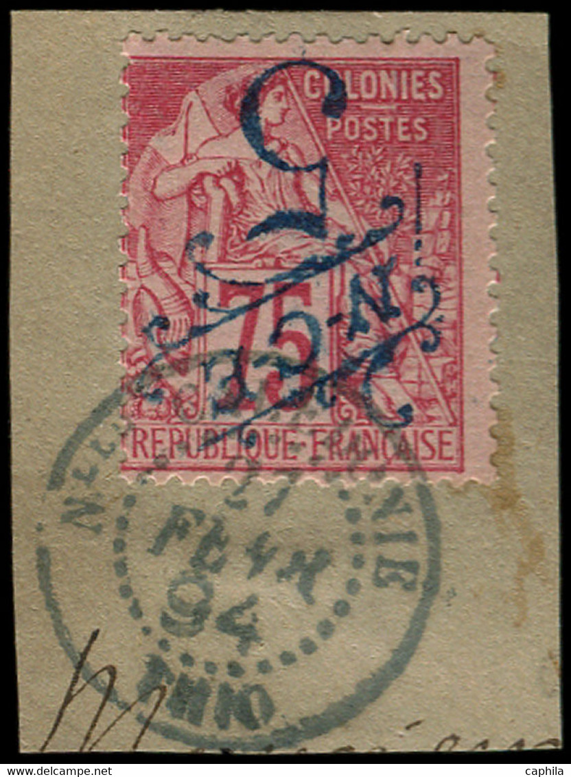 O NOUVELLE-CALEDONIE - Poste - 38a, Surcharge Renversée Sur Fragment: 5c. S. 75c. Rose - Usados