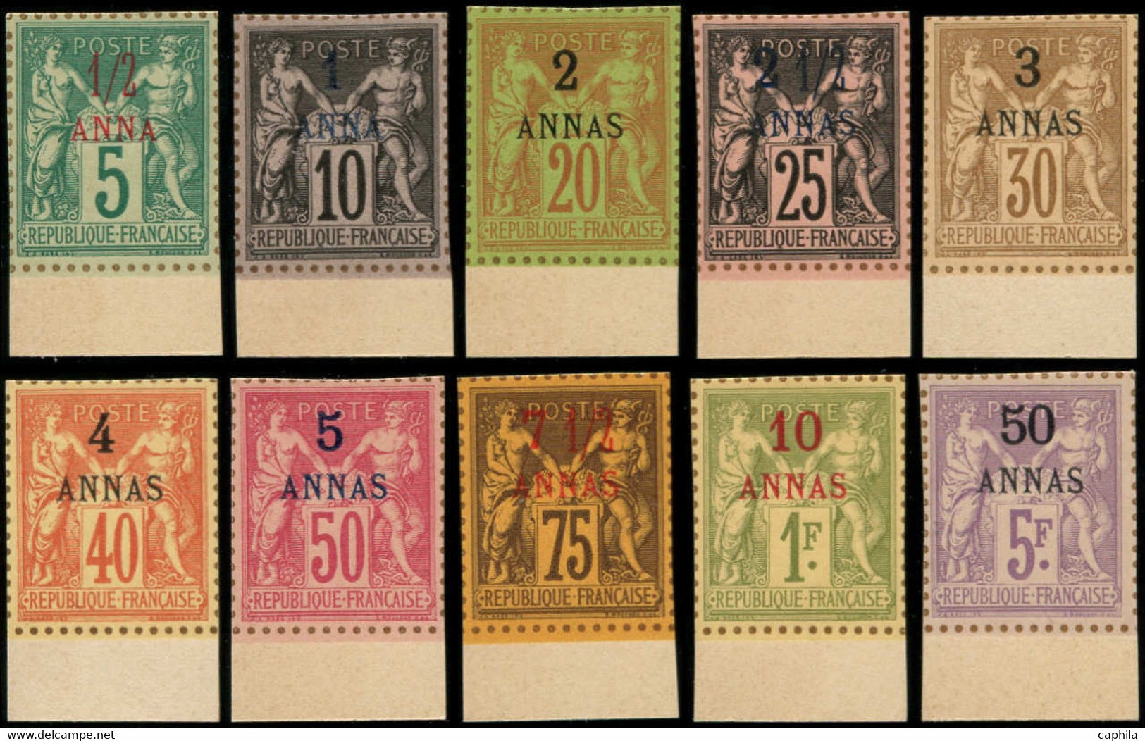 (*) ZANZIBAR - Poste - 1/11, Tirage Sur Bristol Avec Bdf (manque N° 3) - Unused Stamps