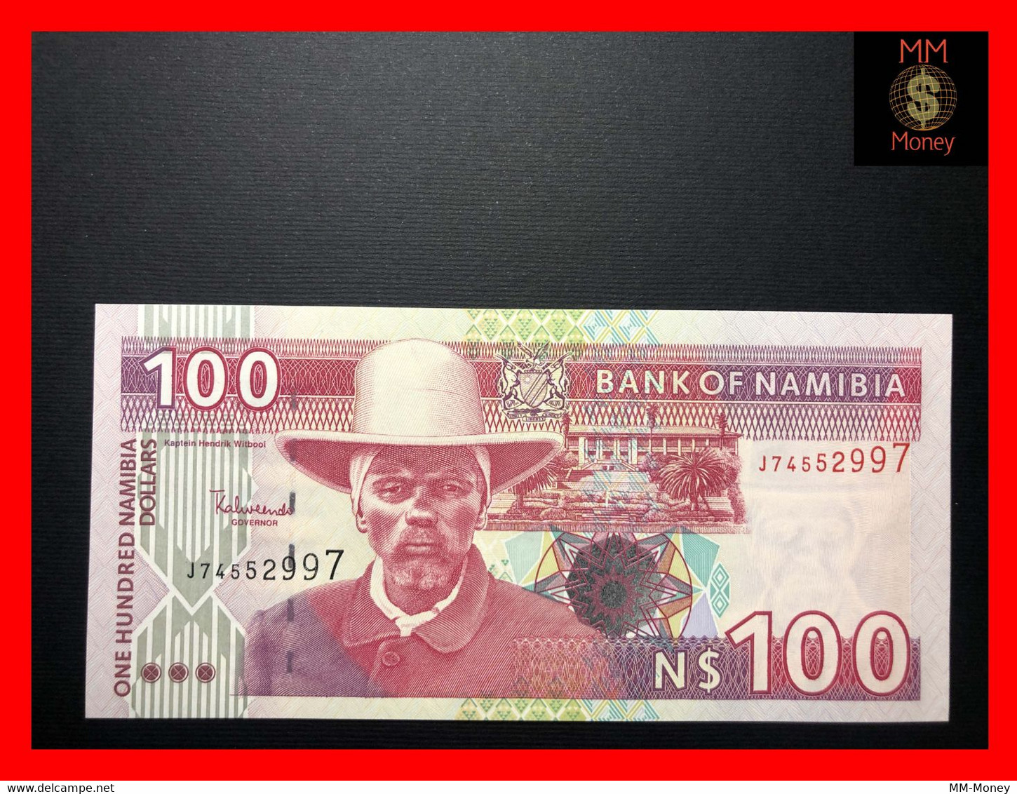 NAMIBIA 100 $  P. 9 A  2009  Printer SABN   Prefix  J  8 Digits Serial    UNC - Namibie