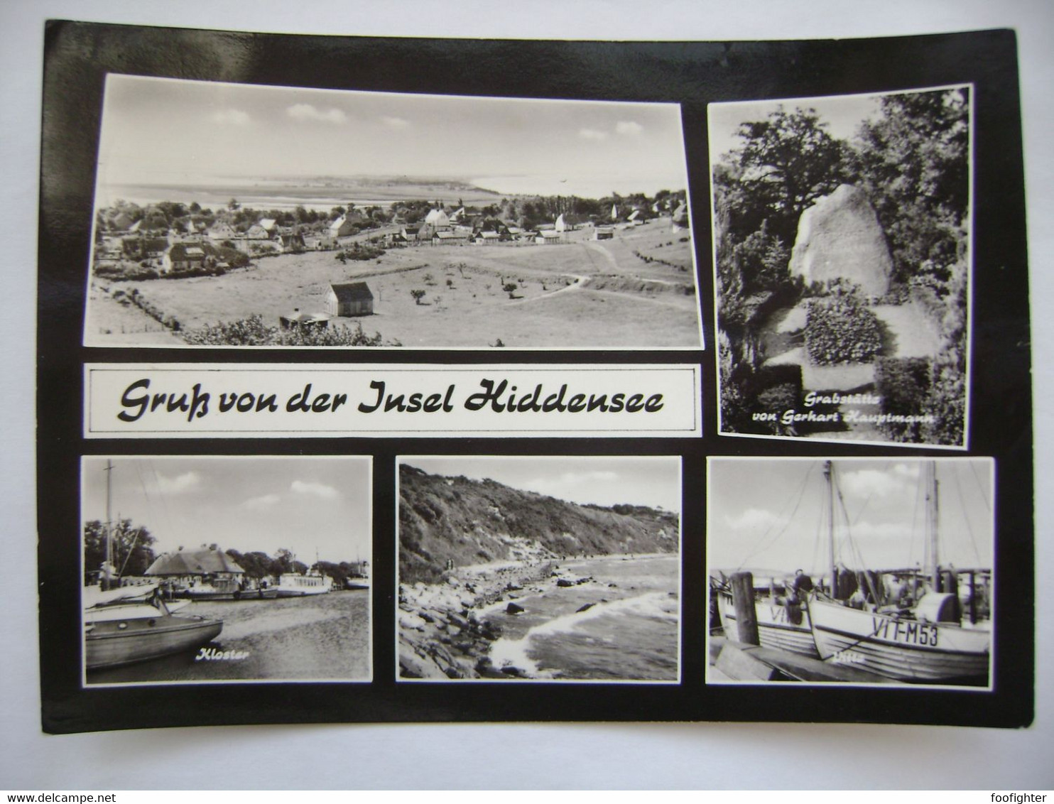 Hiddensee - Gesamtansicht, Strand, Kloster, Grabstätte Von Gerhart Hauptmann, Vitte - Posted 1968 - Hiddensee