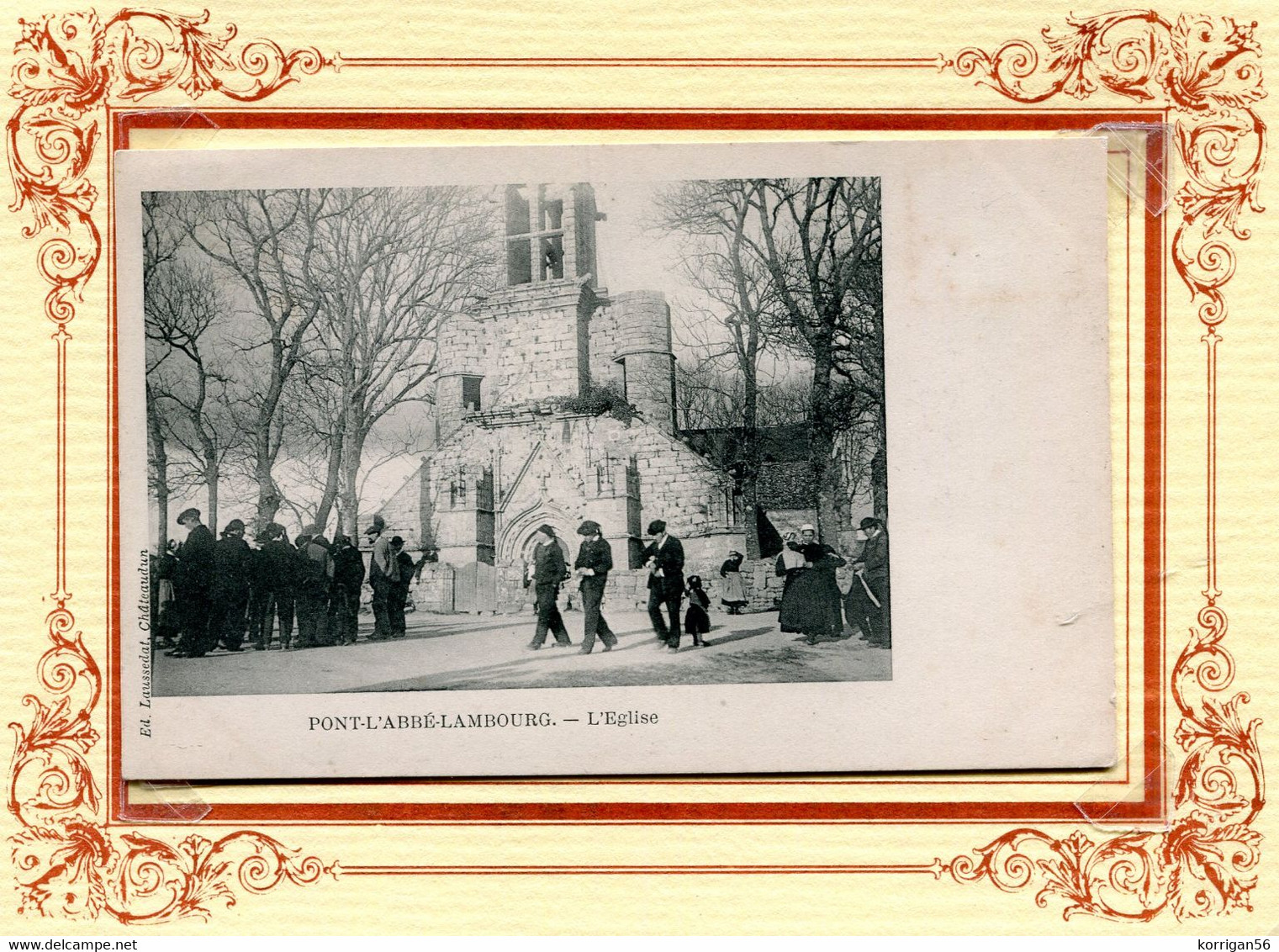 PONT L' ABBE  *** ANIMATION DEVANT L EGLISE DE LAMBOURG *** - Pont L'Abbe