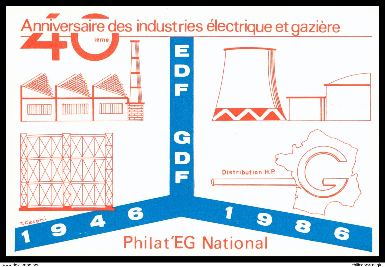 FRANCE PSEUDO ENTIER DEMANDE D'EMISSION D'UN TP POUR EDF GDF 40 ANS - MESQUER - PRESIDENT - 1986 - Enteros Privados