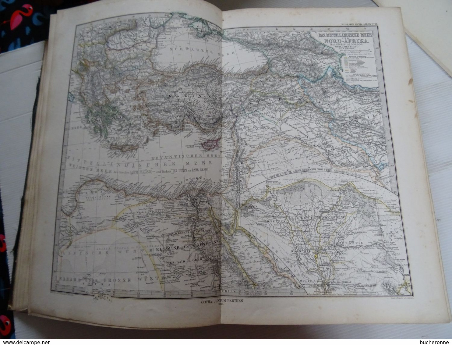 Atlas; Adolf Stieler / Justus Perthes - Stieler's Hand-Atlas. - 1880 à 1882 dans l'état mais cartes pas trop tachées