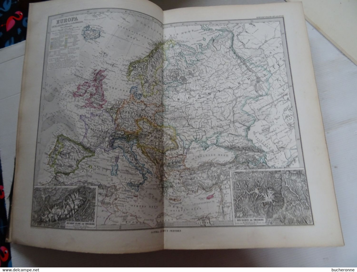 Atlas; Adolf Stieler / Justus Perthes - Stieler's Hand-Atlas. - 1880 à 1882 dans l'état mais cartes pas trop tachées