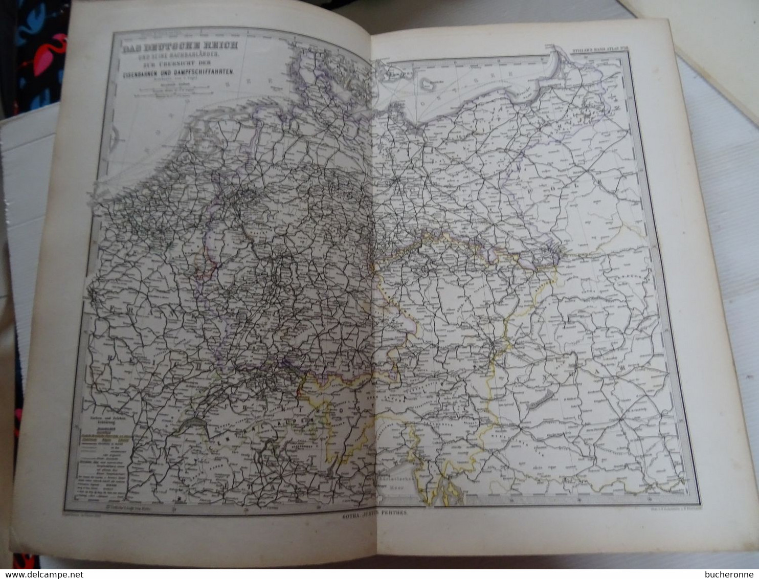 Atlas; Adolf Stieler / Justus Perthes - Stieler's Hand-Atlas. - 1880 à 1882 dans l'état mais cartes pas trop tachées