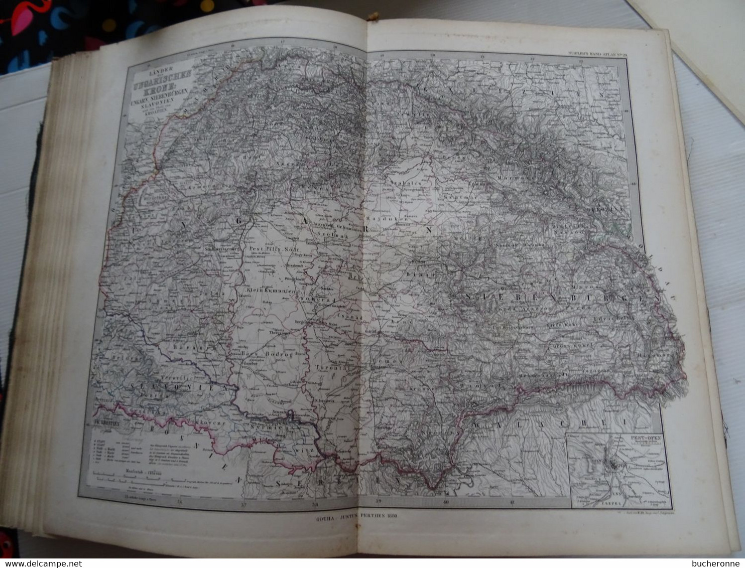 Atlas; Adolf Stieler / Justus Perthes - Stieler's Hand-Atlas. - 1880 à 1882 dans l'état mais cartes pas trop tachées