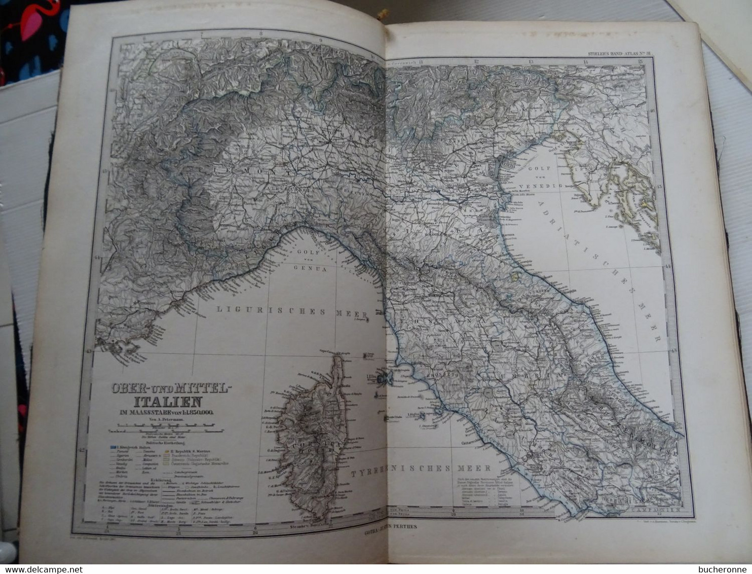 Atlas; Adolf Stieler / Justus Perthes - Stieler's Hand-Atlas. - 1880 à 1882 dans l'état mais cartes pas trop tachées