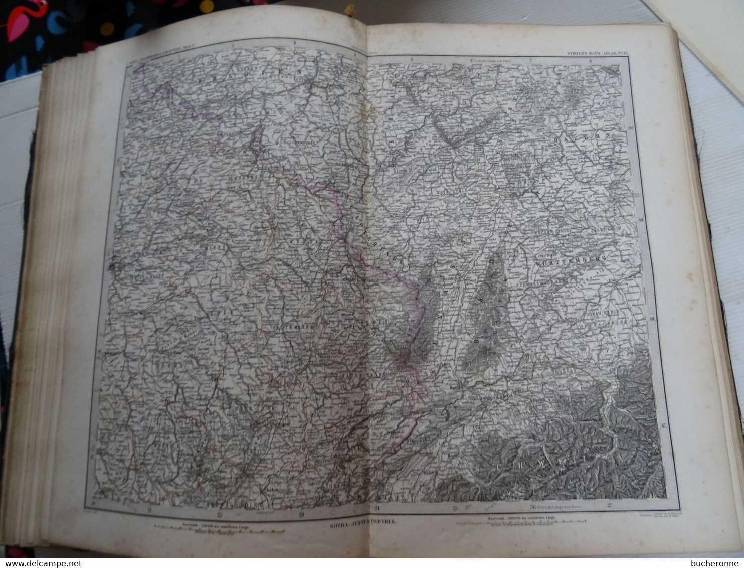 Atlas; Adolf Stieler / Justus Perthes - Stieler's Hand-Atlas. - 1880 à 1882 dans l'état mais cartes pas trop tachées