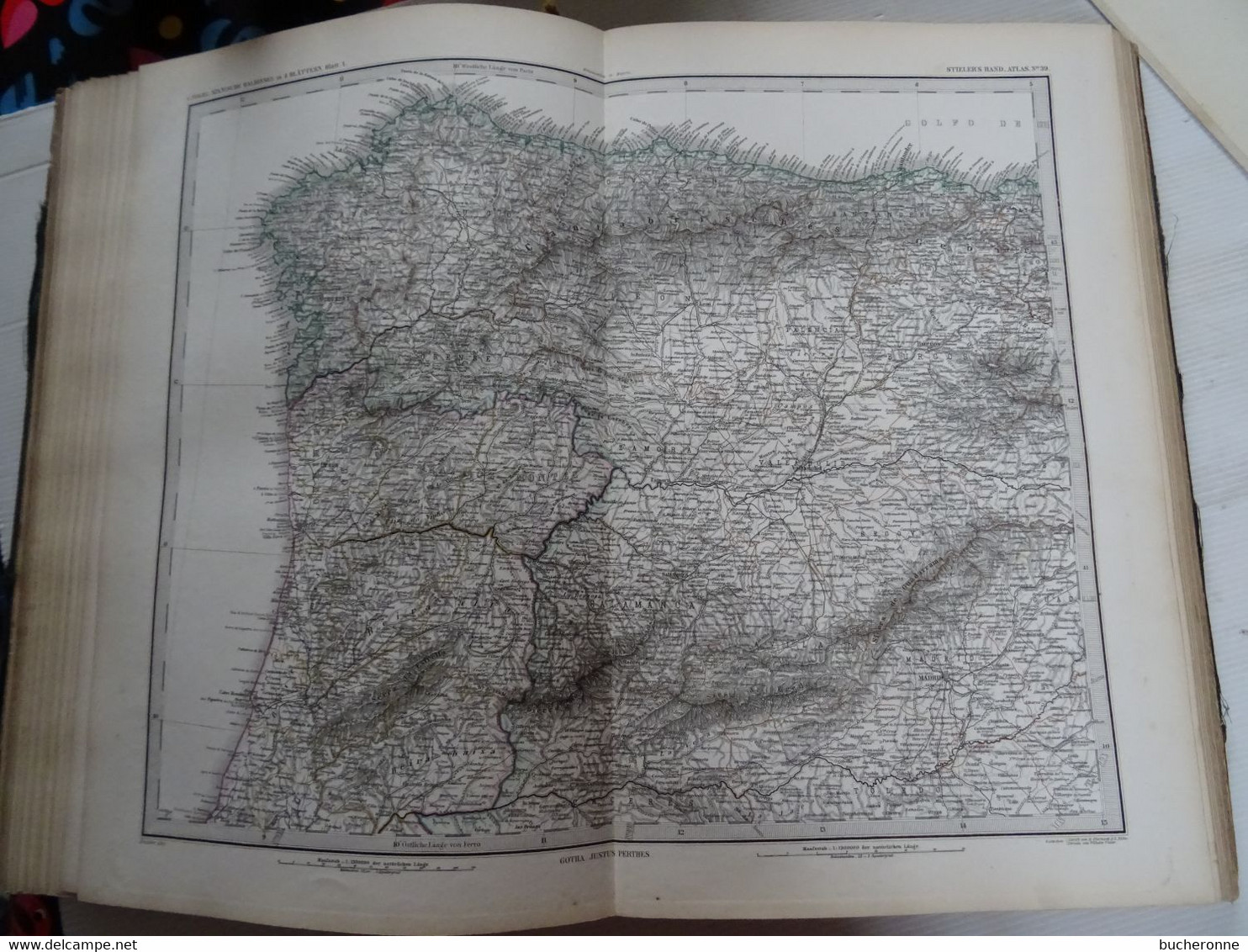 Atlas; Adolf Stieler / Justus Perthes - Stieler's Hand-Atlas. - 1880 à 1882 dans l'état mais cartes pas trop tachées