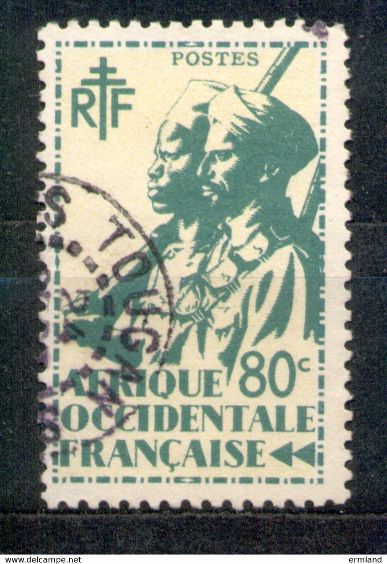 A.O.F. Afrique Occidentale Francaise - Französisch Westafrika 1945 - Michel Nr. 10 O - Oblitérés