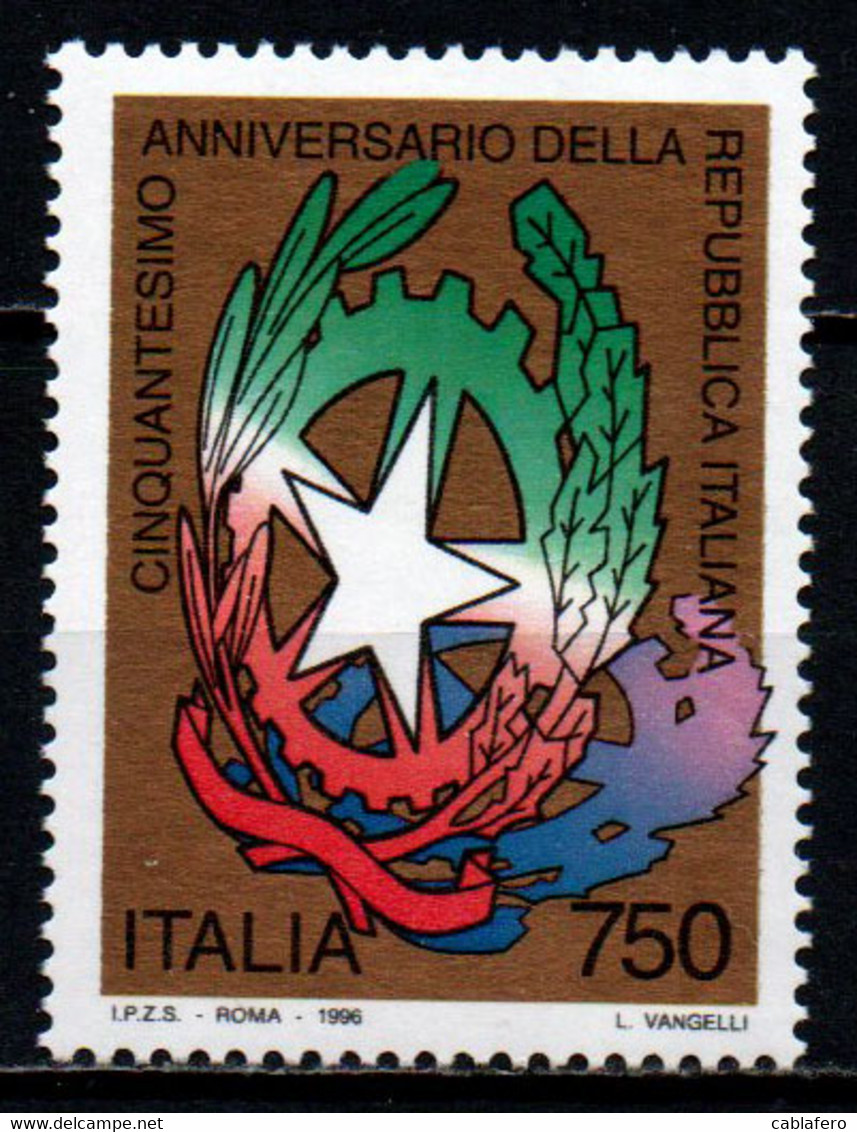 ITALIA - 1996 - CINQUANTENARIO DELLA REPUBBLICA ITALIANA - MNH - 1991-00:  Nuovi