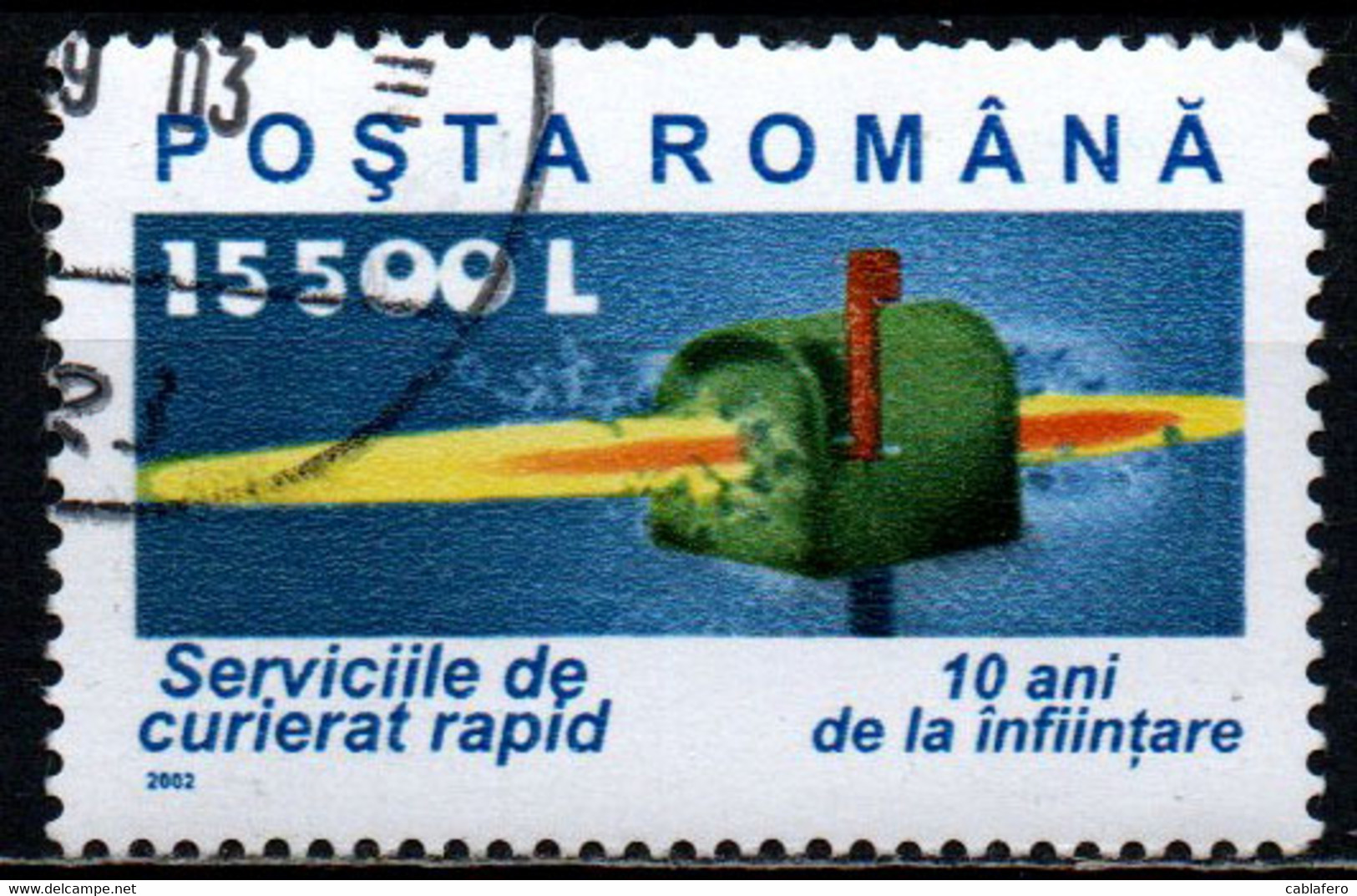 ROMANIA - 2002 - SERVIZIO POSTALE RAPIDO - USATO - Usati
