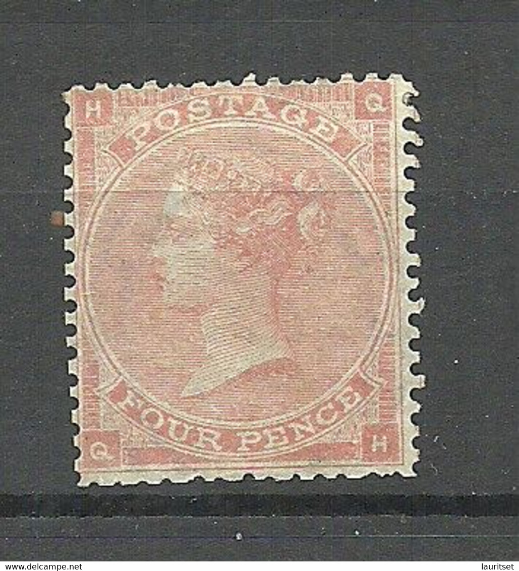 GREAT BRITAIN 1865 Michel 24 (*) Queen Victoria Mint No Gum/ohne Gummi - Unused Stamps