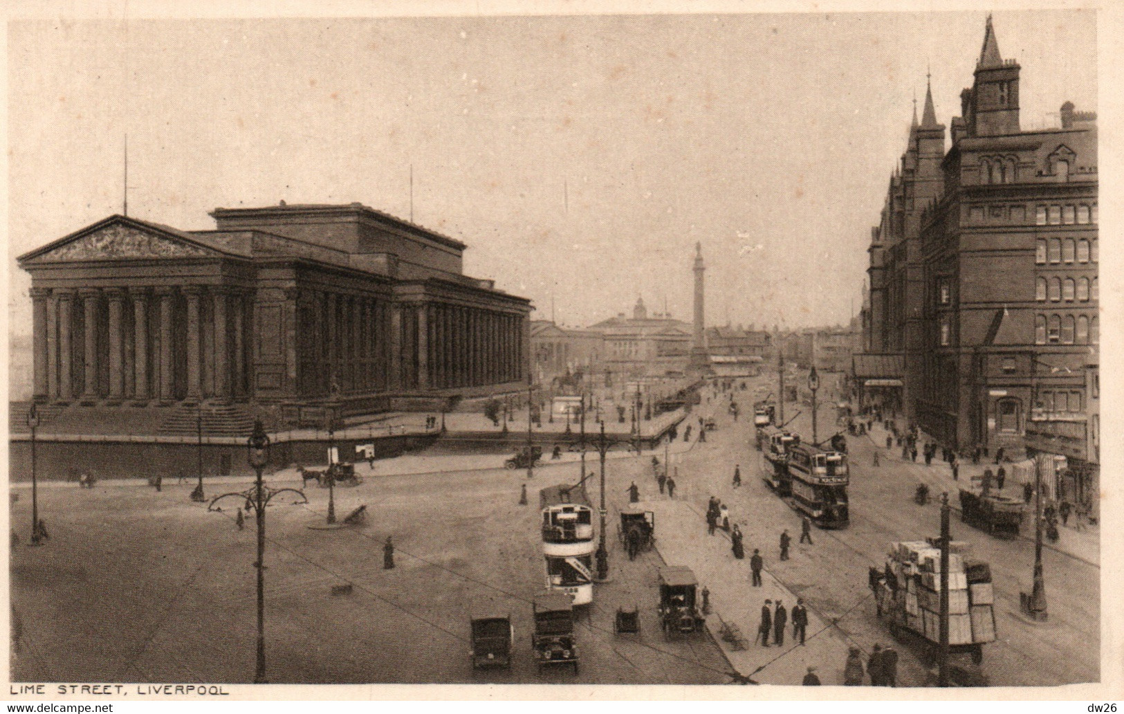 Liverpool - Lime Street - St George's Hall, Bus - Inused Post Card - Liverpool