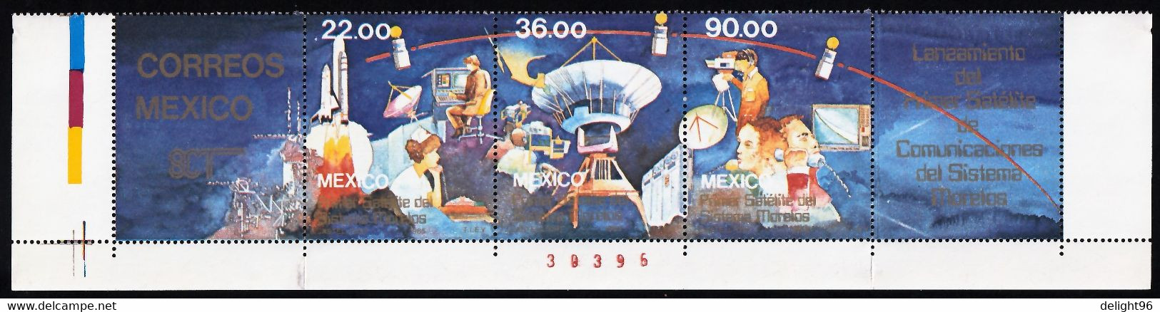 1985 Mexico Morelos Communications Satellite Launch Set And Souvenir Sheet (** / MNH / UMM) - América Del Norte