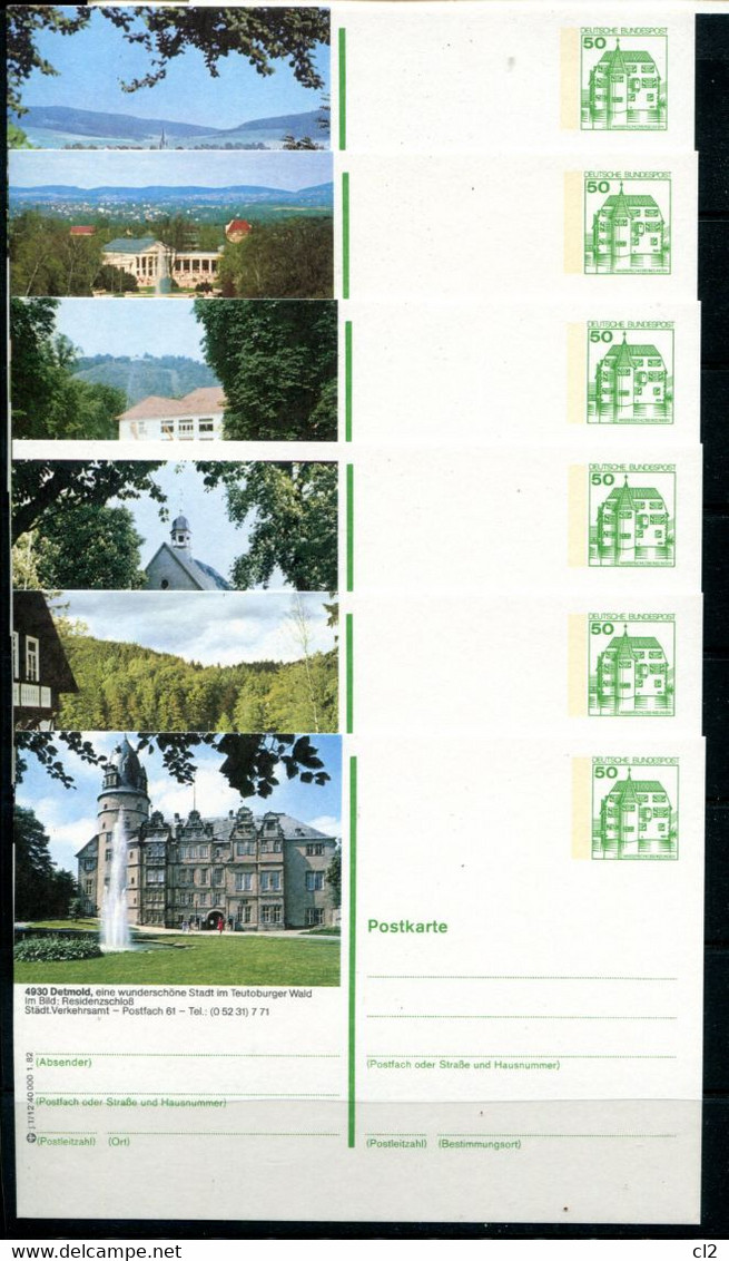 REPUBLIQUE FEDERALE ALLEMANDE - Ganzsache Michel P 134 - Série J1 Complète (sauf J1-16) - Postales Ilustrados - Nuevos