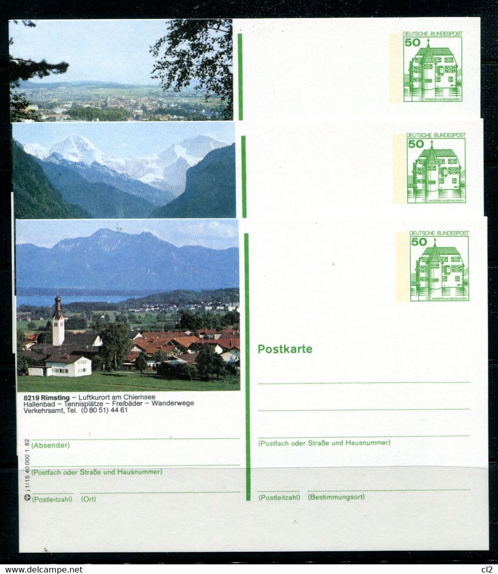 REPUBLIQUE FEDERALE ALLEMANDE - Ganzsache Michel P 134 - Série J1 Complète (sauf J1-16) - Postales Ilustrados - Nuevos