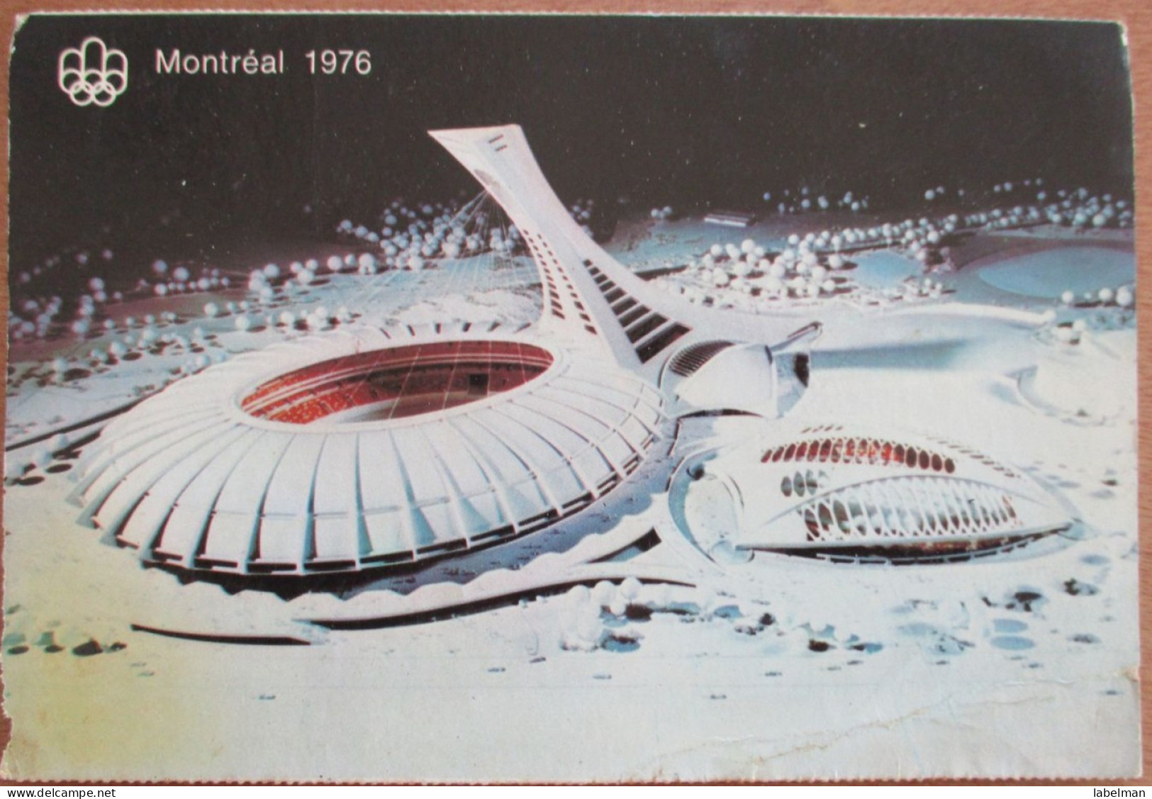 USA UNITED STATES CANADA MONTREAL GAMES 1976 STADIUM POSTCARD ANSICHTSKARTE PICTURE CARTOLINA PHOTO CARD - Fresno