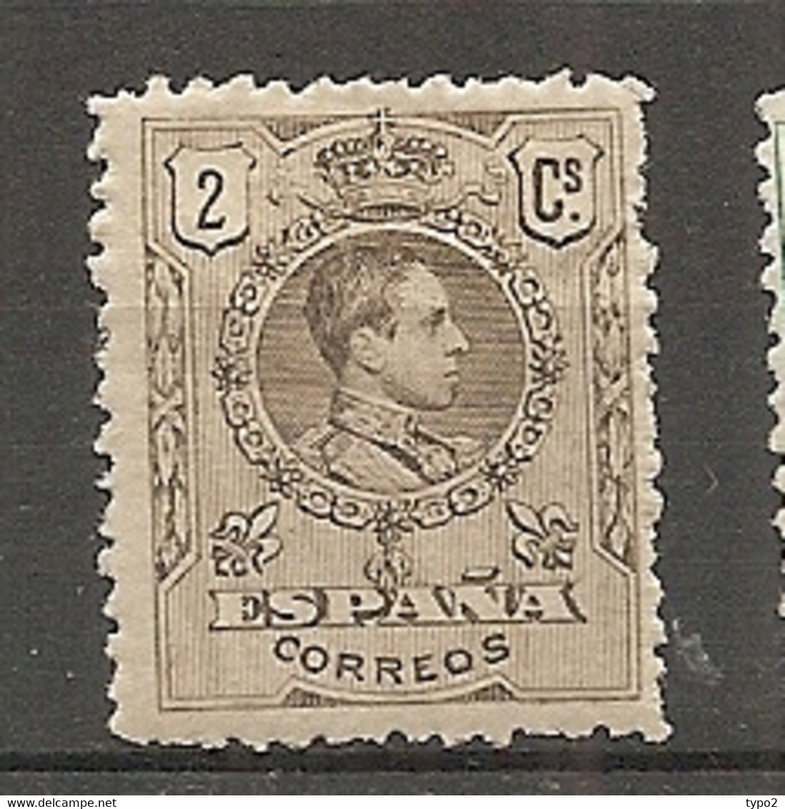 ESP 1909- Yv. N° 242   *  2c  Sépia    Aphonse XIII Cote  0,75 Euro BE  2 Scans - Nuevos