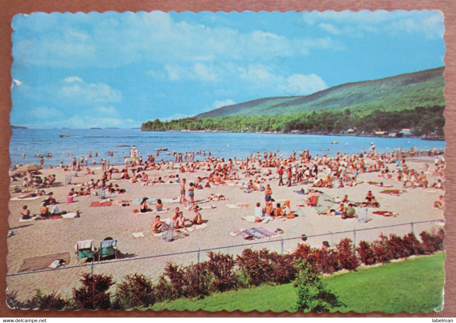 USA UNITED STATES NEW YORK LAKE GEORGE AERIAL VIEW PANORAMA POSTCARD ANSICHTSKARTE PICTURE CARTOLINA PHOTO CARD - Albuquerque