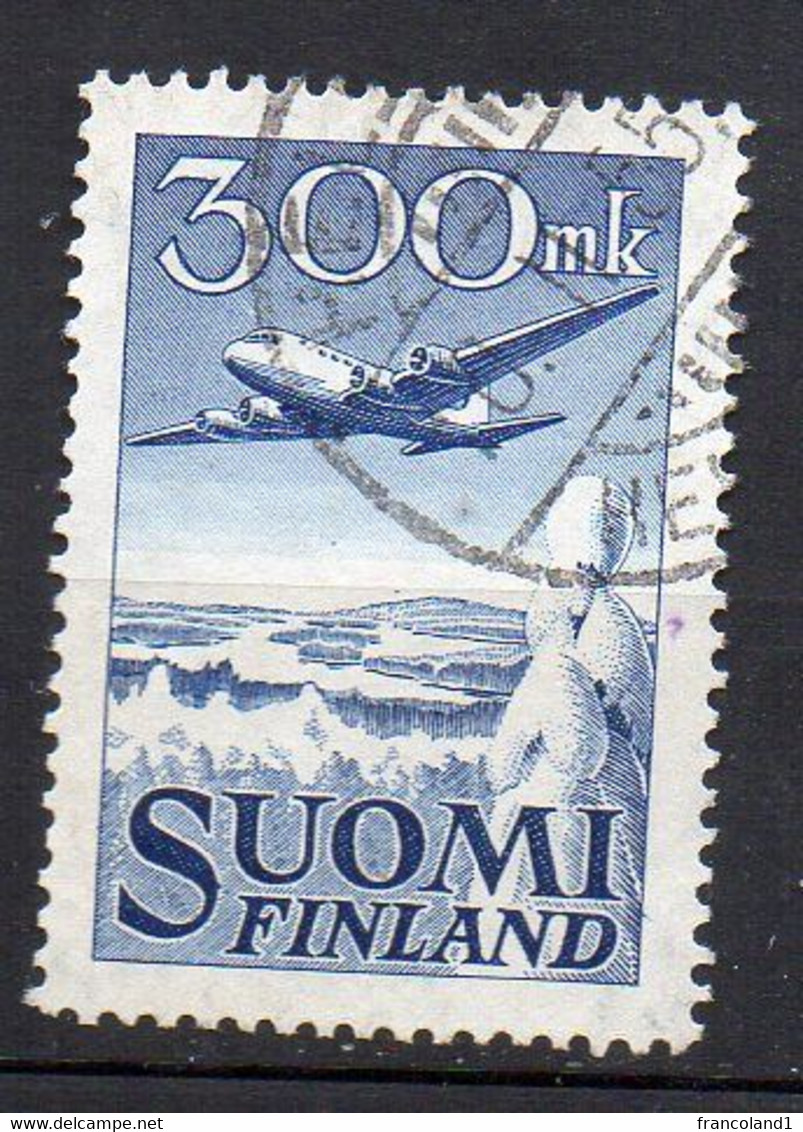 1950 Finlandia A3 Douglas In Volo Timbrato Used - Usati