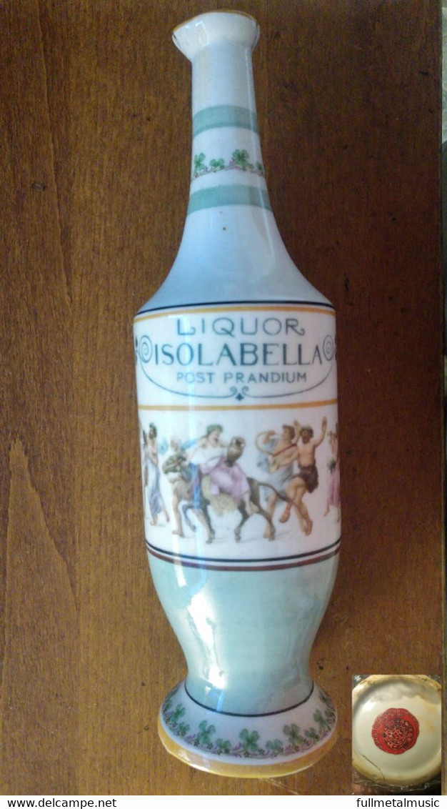 Bottiglia Maiolica(?) Liquor Isolabella Post Prandium - Licor Espirituoso