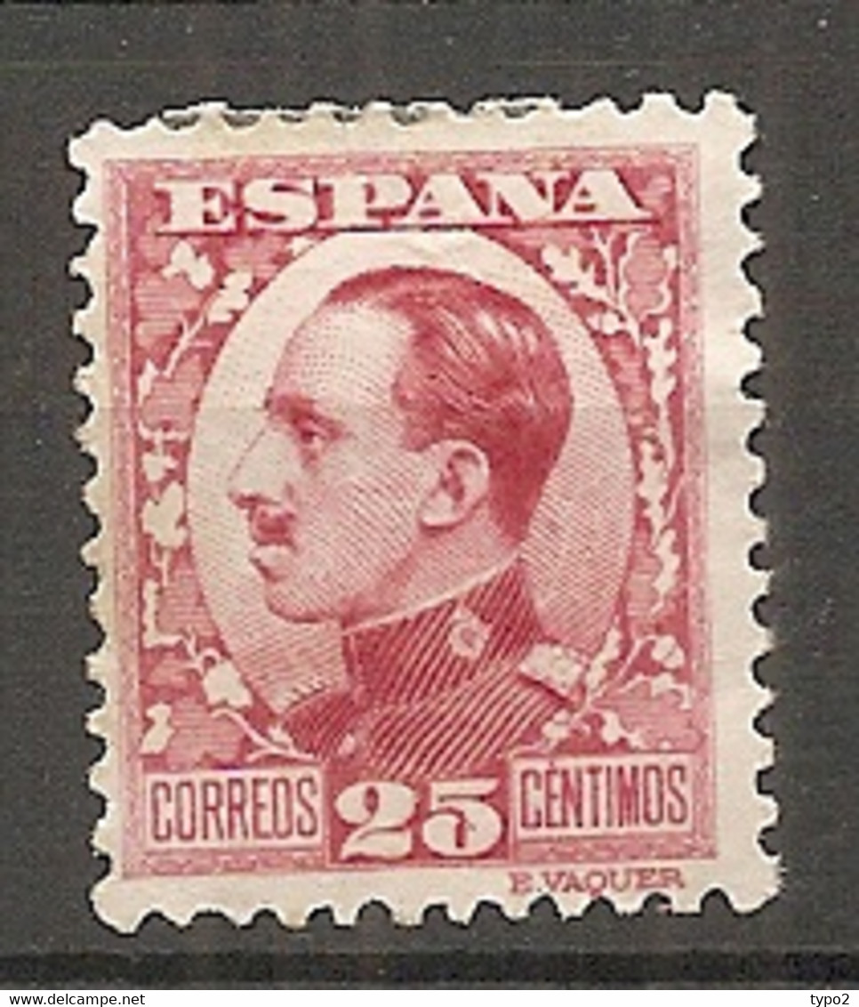 ESP 1930- Yv. N° 408   *    25c Rouge Carminé  Aphonse XIII Cote  0,75 Euro BE  2 Scans - Nuovi