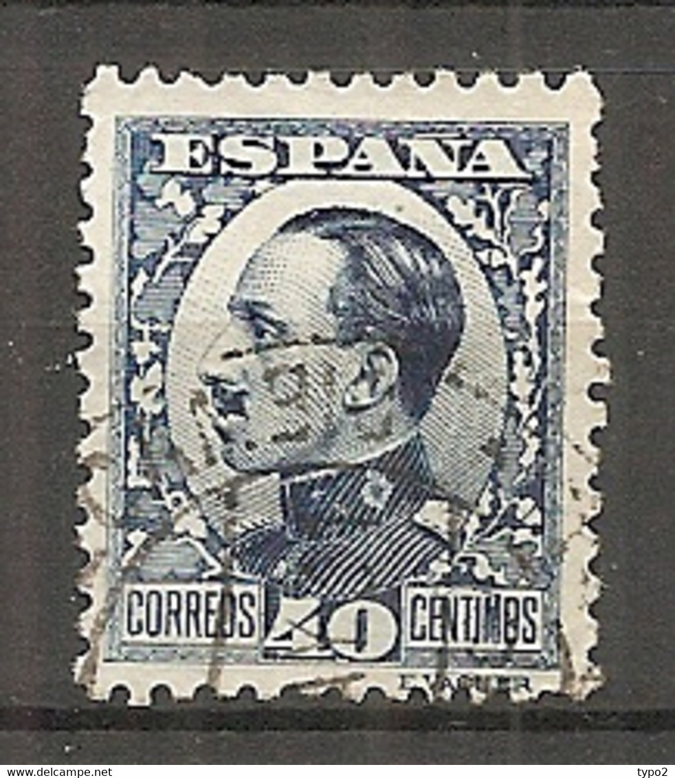 ESP 1930- Yv. N° 410a Type II   (o)  40c Bleu  Aphonse XIII Cote  1,5  Euro BE - Usados