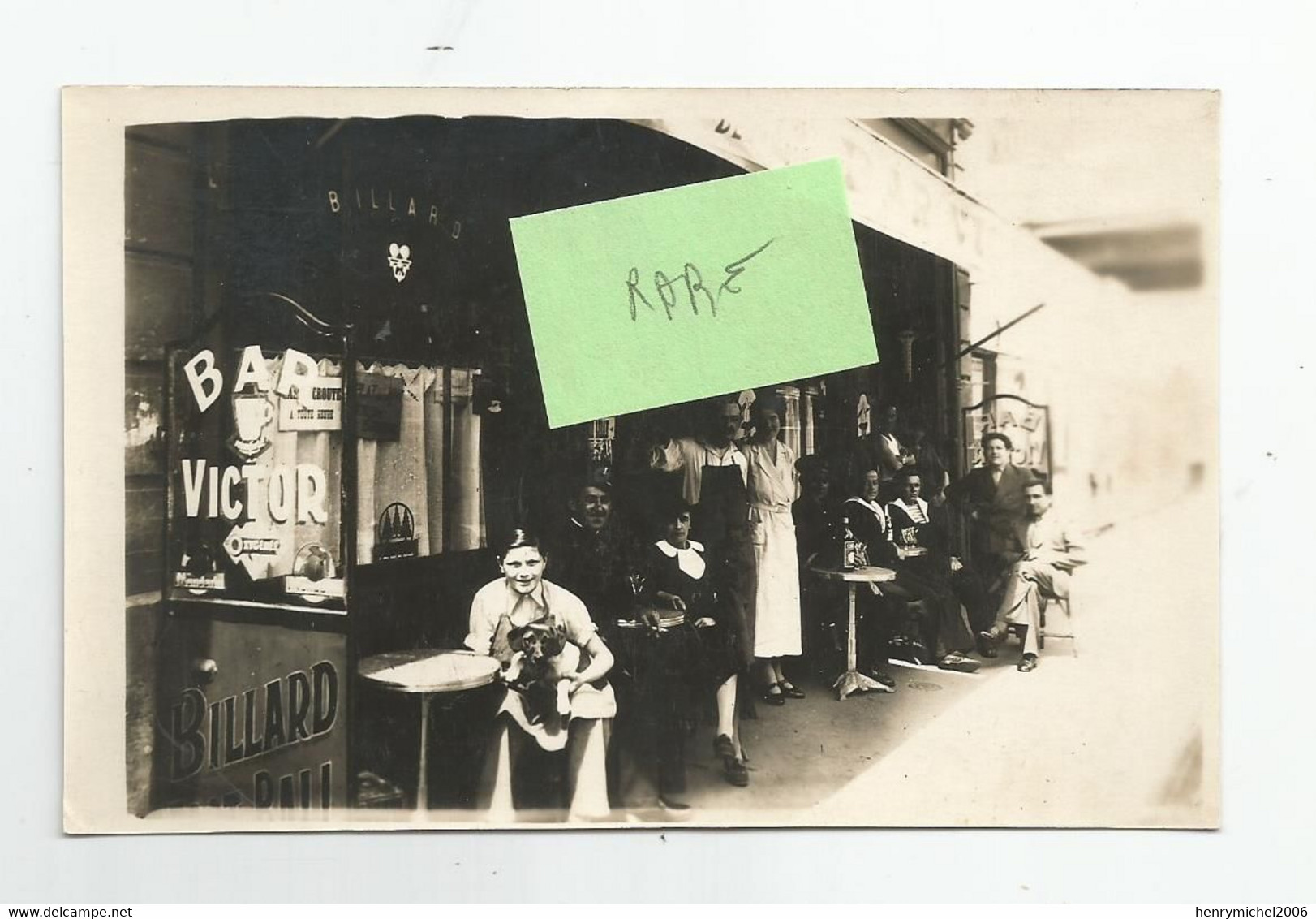 13 Marseille Bar Victor Avenue Du Prado Carte Photo 8,5x 13 Cm - Castellane, Prado, Menpenti, Rouet