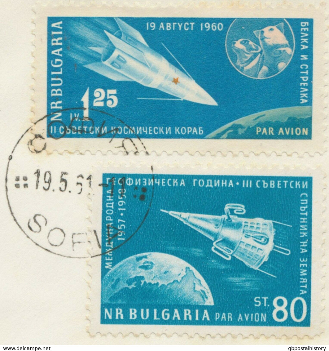 BULGARIEN 1961 Erstflug TABSO „SOFIA, Bulgarien – FRANKFURT“ Als Einschreiben Gelaufen - Poste Aérienne