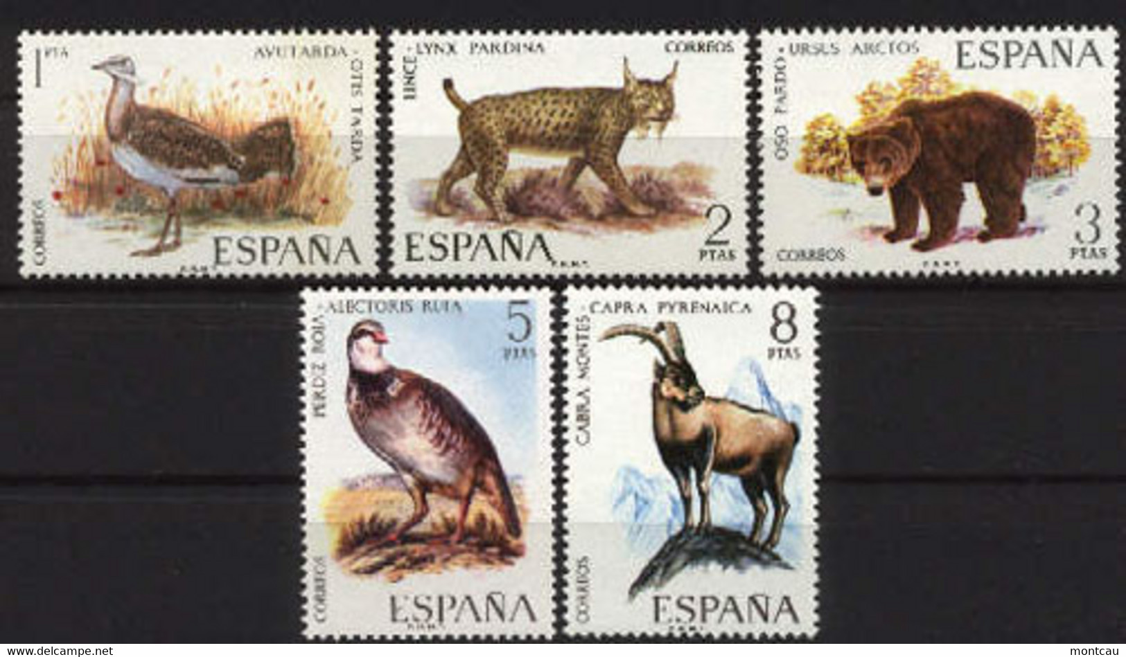 Spain 1971 - Fauna -Ed 2036-40 (**) Mi 1931-1935 - Nuevos