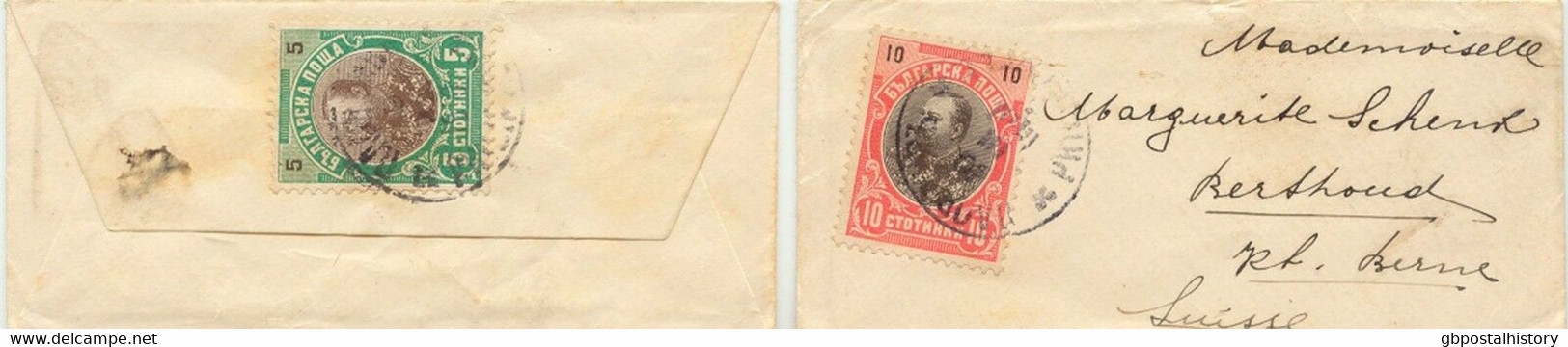 BULGARIEN 1901 Fürst Ferdinand I, 5 St U 10 St Jeweils EF A. Pra. Damenbriefchen - Storia Postale